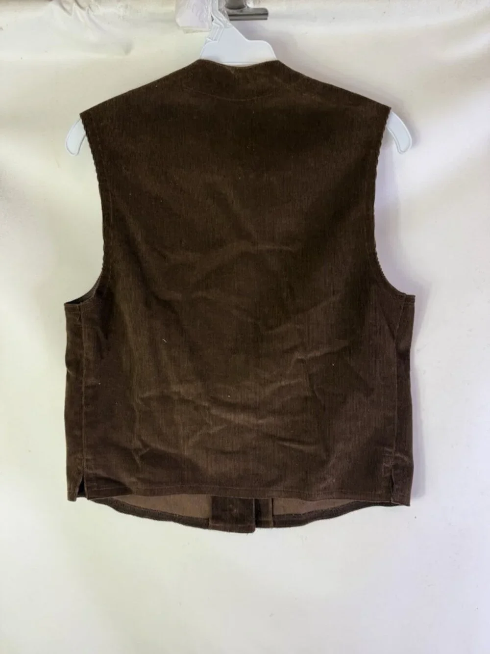 Vintage 70s Button Vest Jacket Micro Corduroy Pockets Hippy Rockabilly